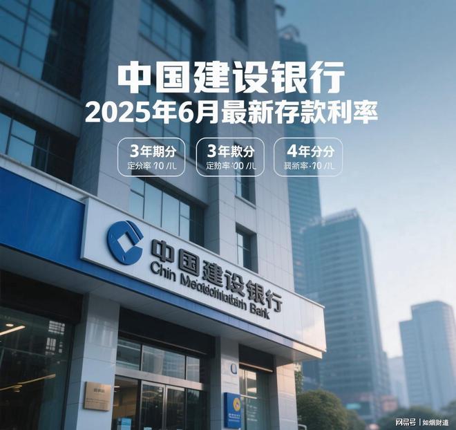 中国建设银行2025年6月最新存款利率出炉：3年期定存利率最